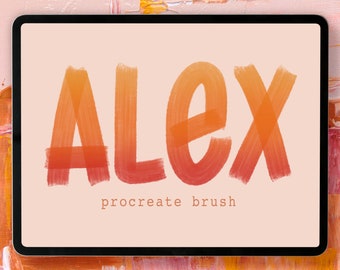 Alex Calligraphy Brush, Texture Brush for Procreate (Digital Download)