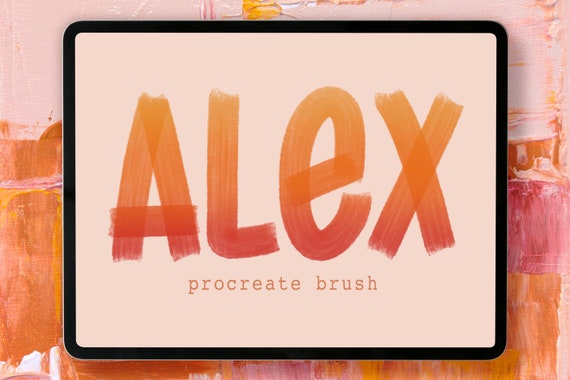 Alex Calligraphy Brush, Texture Brush for Procreate (Digital Download)