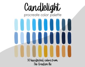 Candlelight Procreate Palette, 30 colors, Color Palette, Procreate, Instant Download, Digital Download