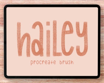 Hailey Calligraphy Brush, Lettering Texture Brush for Procreate (Digital Download)