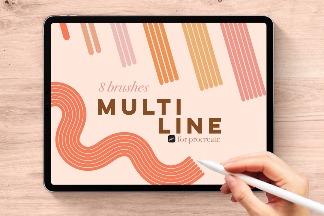 Multi Line Procreate Brushset, Digital Art Brushes (digital Download ...