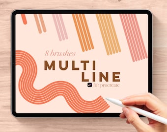 Multi Line Procreate Brushset, Pinselset (Digitaler Download)