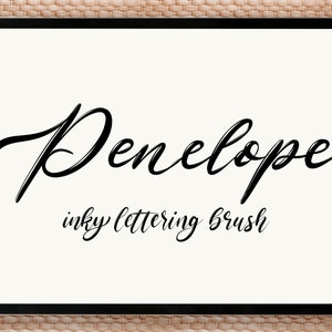 Penelope Inky Classic Lettering Calligraphy Brush, Digital Brush, Instant Download, Art, Artist