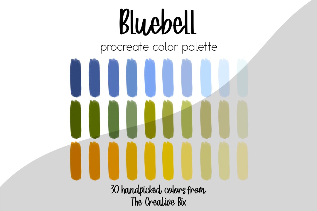 Bluebell Procreate Color Palette, 30 Nature Colors (digital Download ...