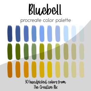 Bluebell Procreate Palette, 30 colors, Color Palette, Procreate, Instant Download, Digital Download