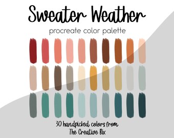 Sweater Weather Procreate Color Palette, Northern Isles Vintage (Digital Download)