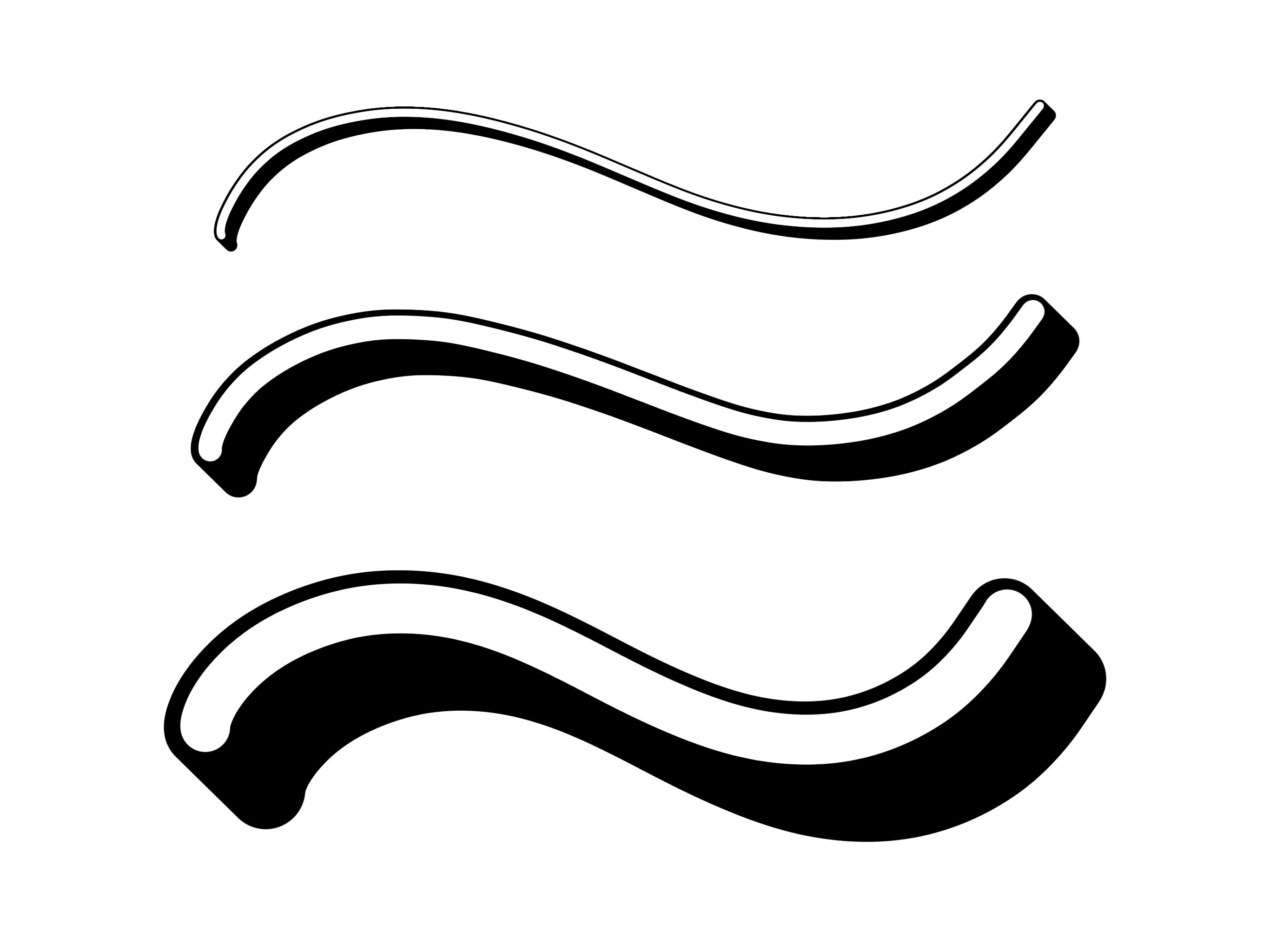 3D Outline Brush Digital Brush Instant Download Lettering Etsy