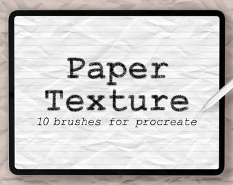 Procreate Paper Texture Brushes, Digital Art Brushset (Digital Download)