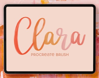Pędzel Clara Calligraphy Procreate, pędzel do liternictwa (pobranie cyfrowe)