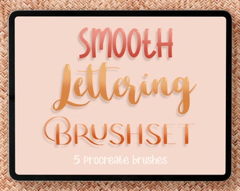 Smooth Lettering Procreate Brushset, Digital Brush, Instant Download, Lettering Brush, Calligraphy Brush, Digital Art