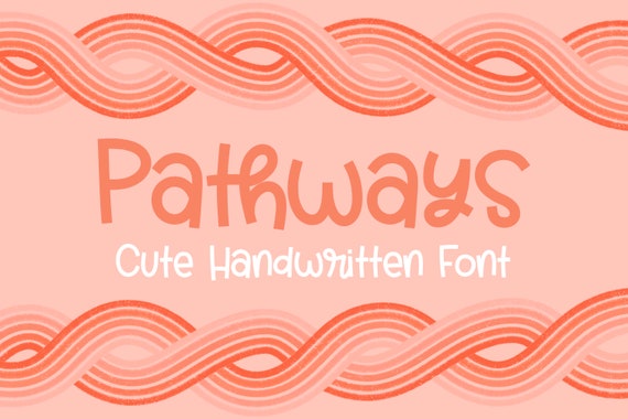 Pathways Font Hand Drawn Font Handwritten Font Instant - Etsy