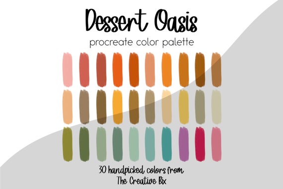 Desert Oasis Procreate Palette, 30 Colors, Color Palette