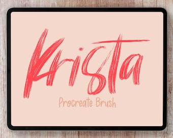 Krista Lettering Procreate Brush, pędzel do kaligrafii (pobieranie cyfrowe)