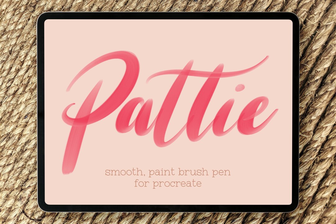 Patrice Lettering Pattie Calligraphy Brush, Texture Lettering Brush for Procreate ...