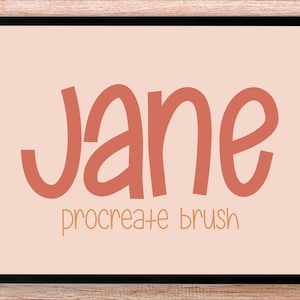 Jane Procreate Brush, Pinceau numérique, Téléchargement instantané, Pinceau de lettrage, Pinceau de calligraphie