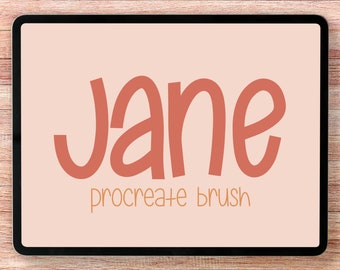 Jane Procreate Brush, Pinceau numérique, Téléchargement instantané, Pinceau de lettrage, Pinceau de calligraphie