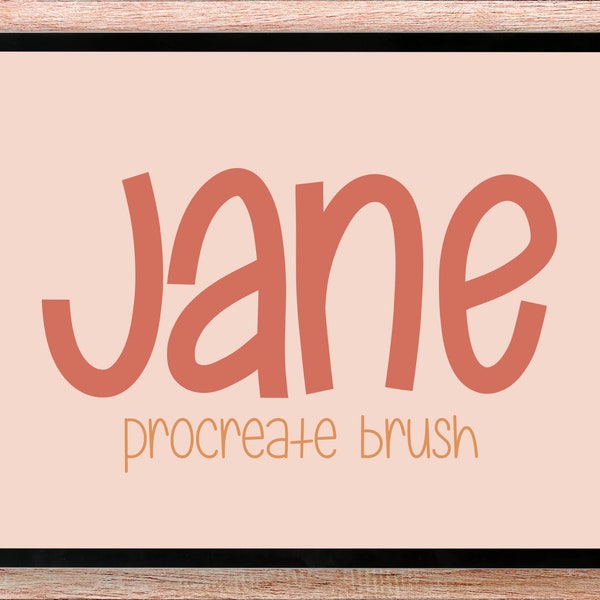 Jane Procreate Brush, Digital Brush, Instant Download, Lettering Brush, Calligraphy Brush