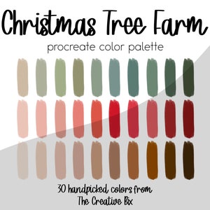 Christmas Tree Farm Procreate Palette, 30 colors, Color Palette, Procreate, Instant Download, Digital Download