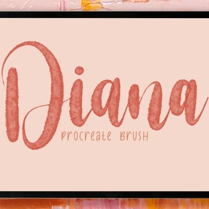 Diana Procreate Schriftzug Pinsel, Digitaler Download, Instant Digital Download, Pinsel, Digitale Kunst, Kalligraphie Brush