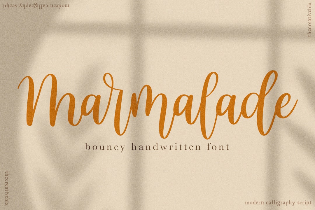 Marmalade Font, Hand Drawn Font, Handwritten Font, Instant Download