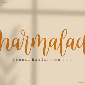 Marmalade Font, Hand Drawn Font, Handwritten Font, Instant Download, Digital Download, Script Font, Bounce Font, Brush Font