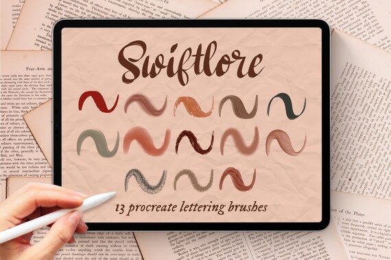 Swiftlore Procreate Lettering Brushset, Digital Art Brush (Digital Download)