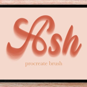 Ash Procreate Brush, 3D Lettering, Calligraphy Brush (Digital Download)