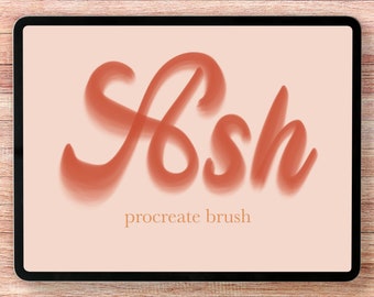 Ash Procreate Brush, 3D Lettering, Calligraphy Brush (Digital Download)