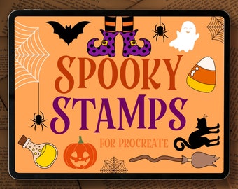Spooky Halloween Procreate Stamps Brushset (Digital Download)