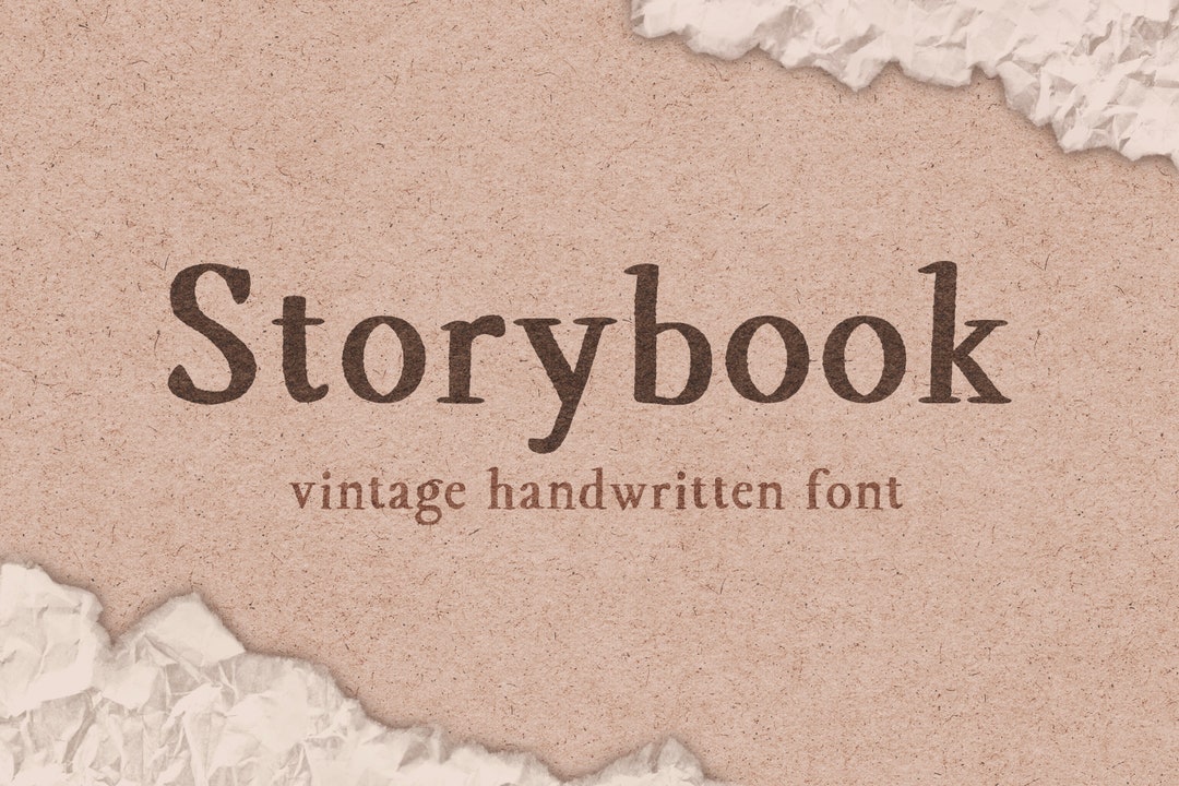 Storybook Font, Hand Drawn Font, Handwritten Font, Instant Download ...