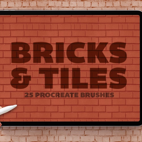 Bricks & Tiles Texture Brushes Procreate Brushset Digital Etsy