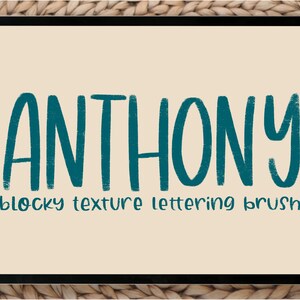 Anthony Procreate Brush, Digital Brush, Instant Download, Lettering Brush, Texture Brush, Calligraphy Brush
