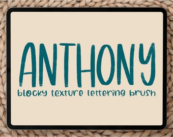 Anthony Lettering Brush, Textured Procreate Brush (Digital Download)