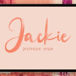 Jackie Calligraphy Brush, Digital Brush, Instant Download, Lettering Brush, Texture Brush