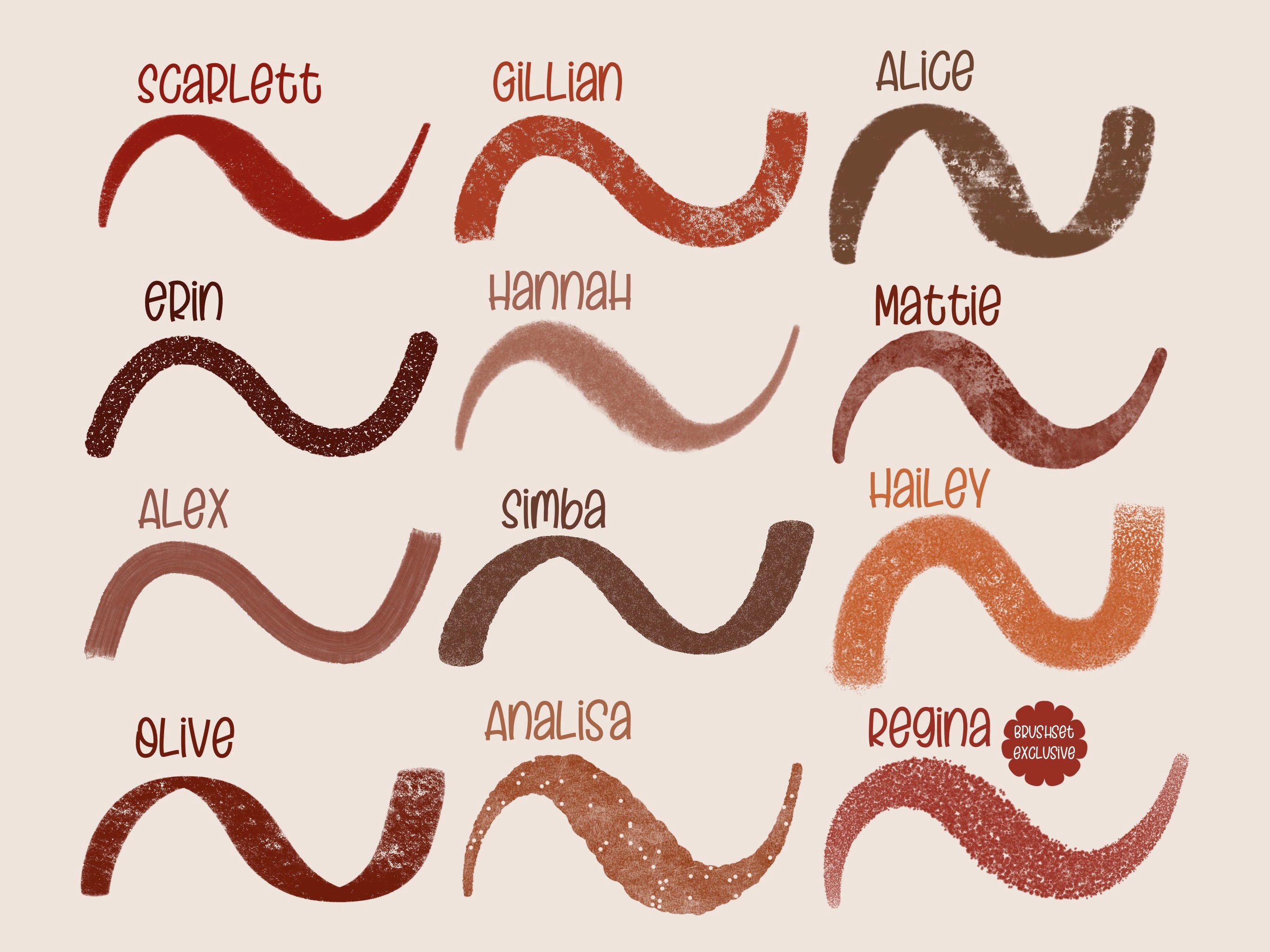 Texture Lettering Brushset for Procreate Digital Brush | Etsy