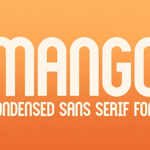 Mango-lettertype | Hoog vet gecondenseerd, handgemaakt handgeschreven handgetekend type, instant digitale download, modern schoon schreefloos lettertype