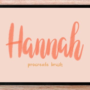 Hannah Calligraphy Brush, Digital Brush, Instant Download, Lettering Brush, Texture Brush