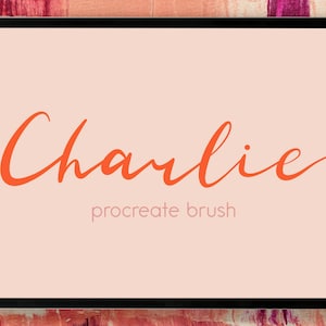 Charlie Lettering Procreate Brush, Pinceau de calligraphie, Pinceau numérique, Téléchargement instantané, Pinceau de lettrage