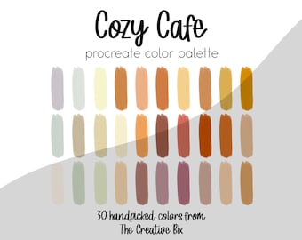 Cozy Cafe Color Palette, 30 Colors, For Procreate (Digital Download)