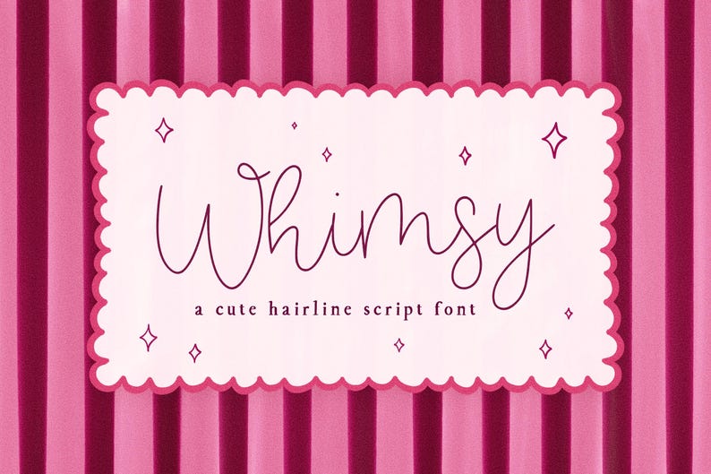 Whimsy Text Whimsy Script Font, Hand Drawn Monoline (digital Download) - Etsy