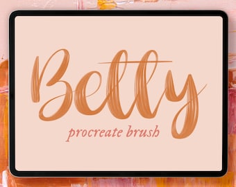 Betty Procreate Brush, Streaky Calligraphy Brush (Digital Download)