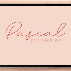 Pascal Procreate Brush, Digital Brush, Instant Download, Lettering Brush, Texture Brush, Calligraphy Brush