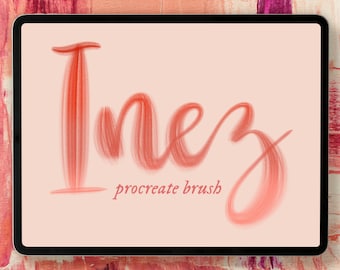 Inez Procreate Lettering Brush, Streaky Texture (Digital Download)
