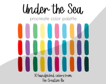 Under the Sea Procreate Color Palette, 30 Colors (Digital Download)