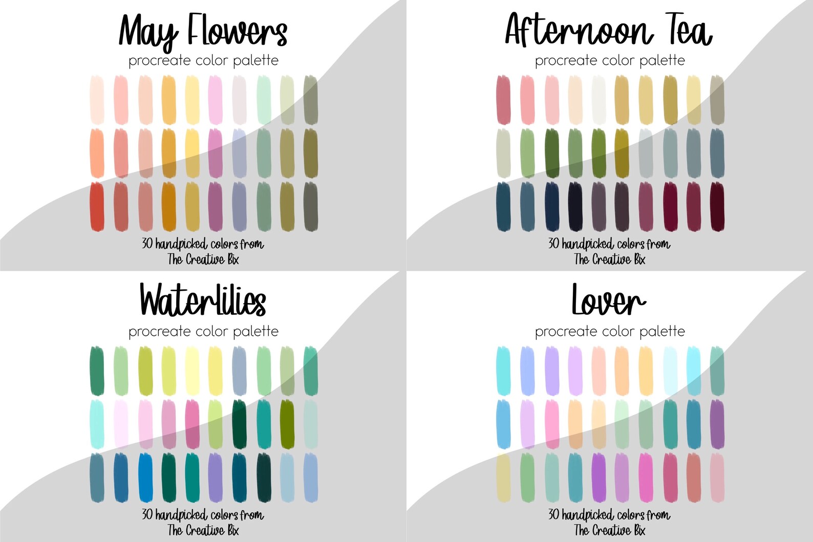 Spring Color Palette Bundle for Procreate, 420 Colors, Swatches ...