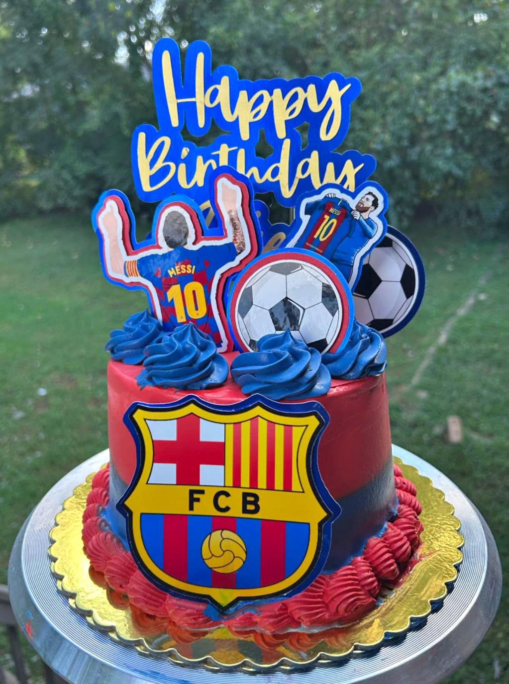 Cialda Festa Lionel Messi Calciatore Torta Decorazioni Dischi Commestibile
