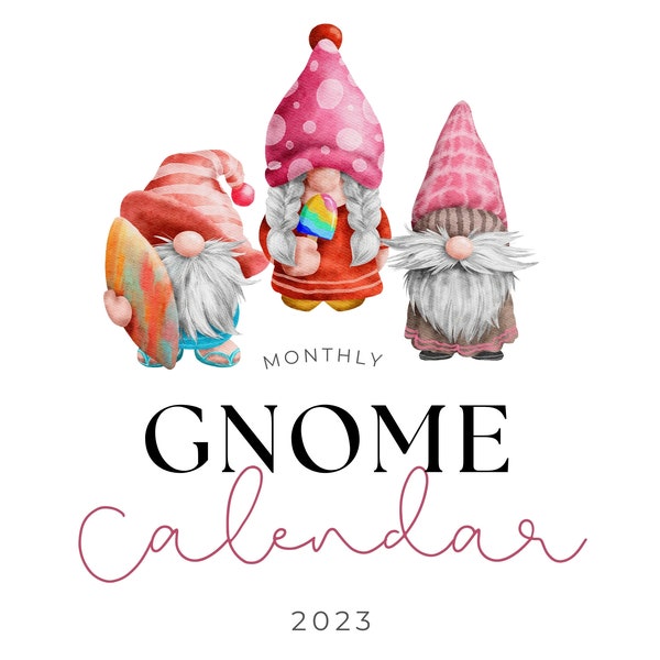 Gnome 2024 Calendar Etsy