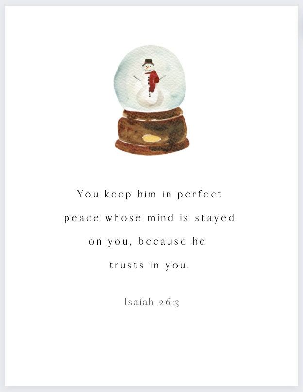 Scripture Watercolor Ice WINTER | Scripture Card Set - Watercolor Illustrated Pack - Etsy