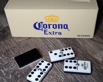 Corona Extra, corona, domino, dominoes, domino set, dominoes set, double six dominoes, mexico dominoes, mexico, cerveza