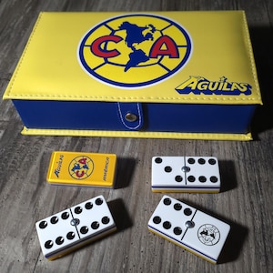 Aguilas America Domino Jumbo, Corona Extra, dominó, dominós, jogo de dominó, jogo de dominó, dominós duplo seis, Futebol, Cartas de Baralho